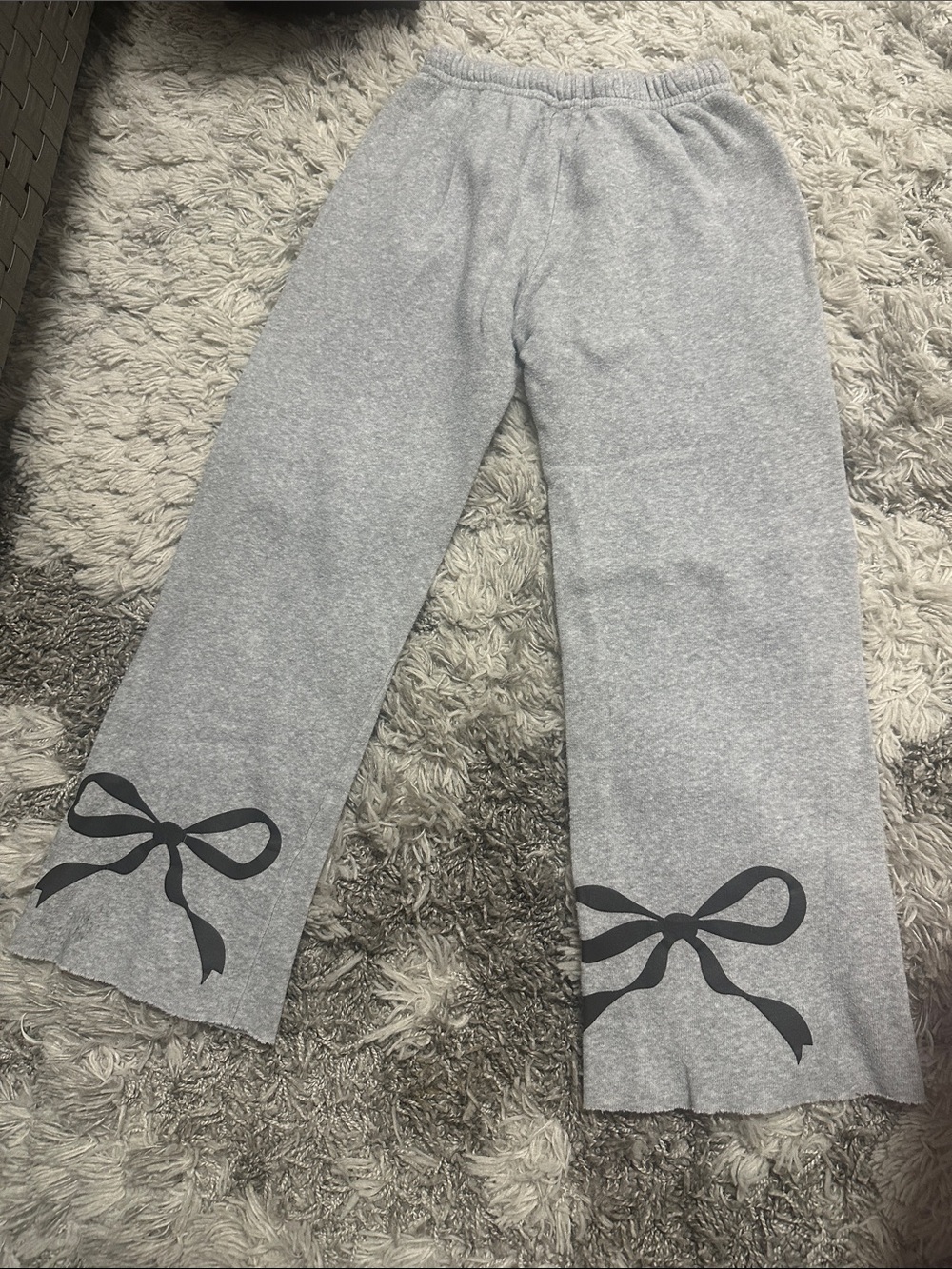 Love Junkie Kids Gray Pants with Bow Accent